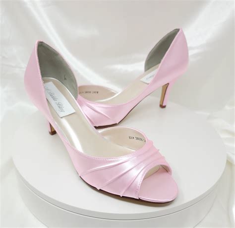 Pink Bridal Shoes Pink Wedding Shoes Pink Bridesmaid Shoes Etsy Uk