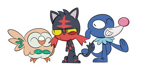 Pokemon Moon And Sun Starters By Mexican64 On Deviantart