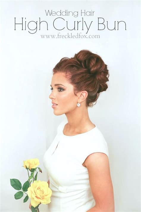 High Curly Bun For Wedding Updo Glamorous Wedding Updos For 2019 Hair