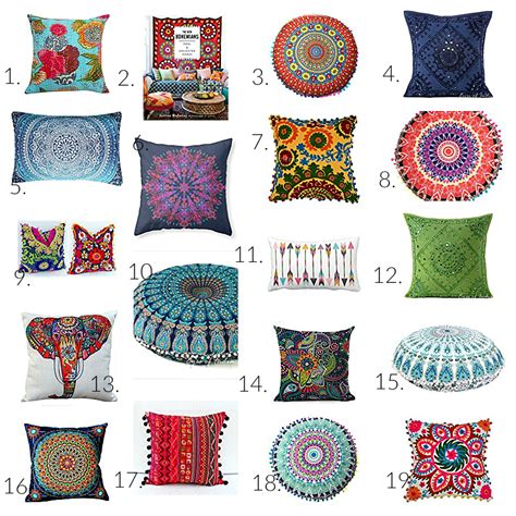 19 Colorful Bohemian Throw Pillows That Will Make You Say Wow