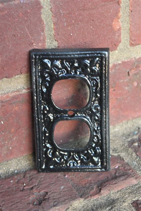 When should you replace a receptacle? Black Decorative Electrical Outlet Plate /Plugin by ...