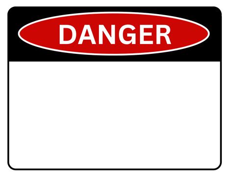 Blank Danger Sign Printable Templates Free Pdf Downloads