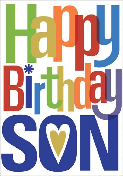 Free Printable Son Birthday Cards
