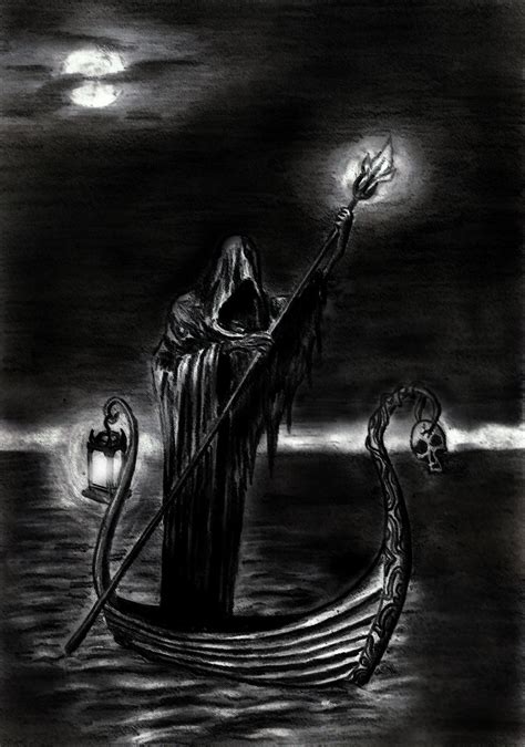 The river styx, according to the ancient greeks, separated the world of the living from the world of the dead. Charon- Ferryman across river Styx | Evil | Pinterest ...