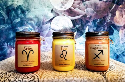 Zodiac Candles Astrology Candle Birthday Candles Etsy