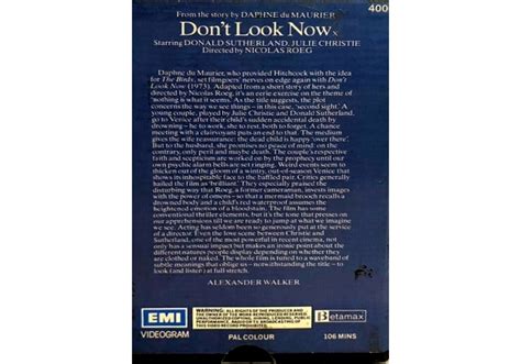 Dont Look Now 1973 On Emi United Kingdom Betamax Vhs Videotape