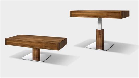 If you absolutely love an end table and its height keeps it within two inches of your sofa arms, it should work in your space. lift height-adjustable coffee table in walnut in 2020 ...