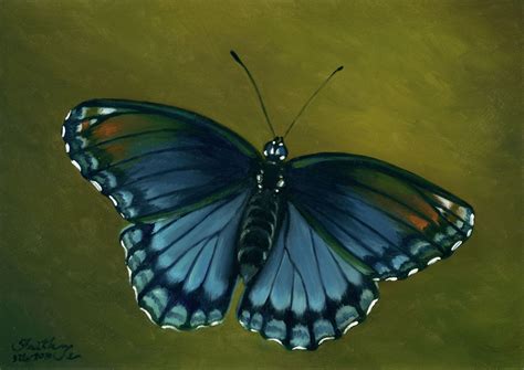Red Spotted Purple Butterfly Oil Painting By Faith Te Daily Paintings