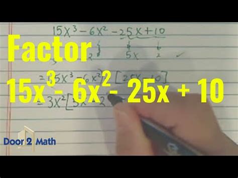 Group first two terms together and last two terms together. *How to factor polynomials? (4 terms) - YouTube