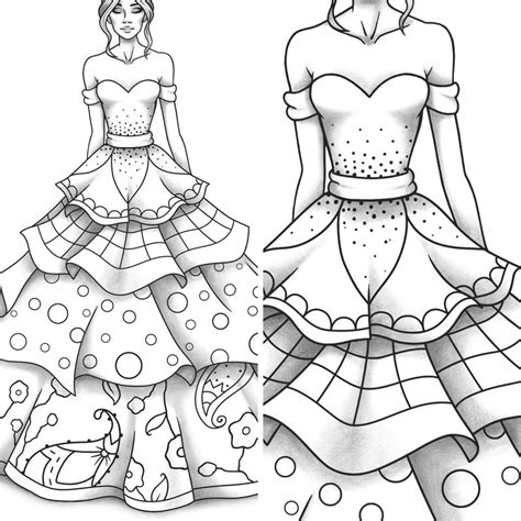 printable coloring page fashion  clothes colouring sheet etsy