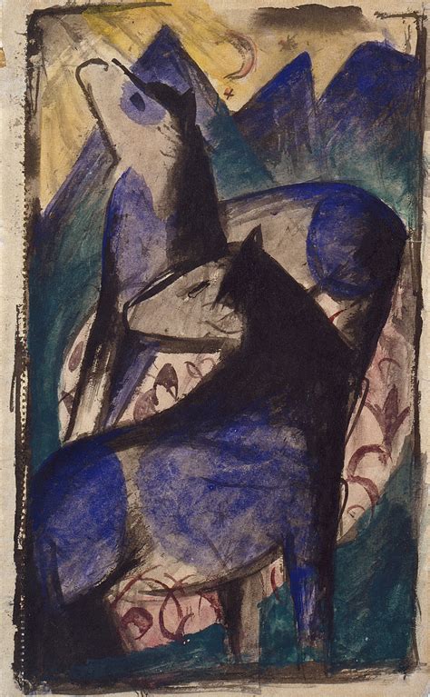 Franz Marc Two Blue Horses The Guggenheim Museums And Foundation