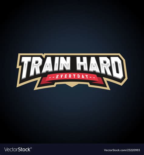 Train Hard Text Power Full Typography T Shirt Vector Image