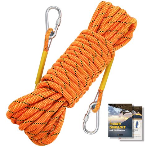 Static Rock Climbing Rope 10mm Upgraded Carabiners Outdoor Safety Fire