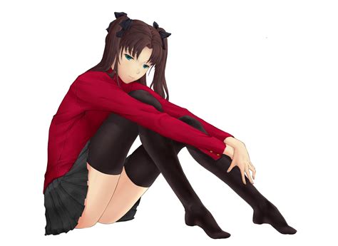 Safebooru Aqua Eyes Artist Request Bad Id Black Legwear Black