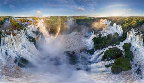 Waterfall Landscape Water Nature Iguazu Falls Iguazu Argentina