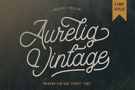 Aurelig Vintage Font By Vultype · Creative Fabrica Vintage Script