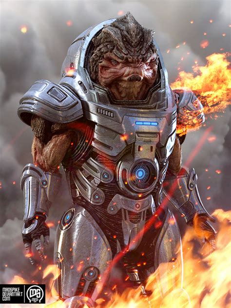 Grunt By Madspike On Deviantart Mass Effect Grunt Mass Effect Art