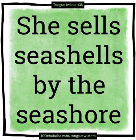 English Tongue Twistersimages She Sells Seashells By The Seashore