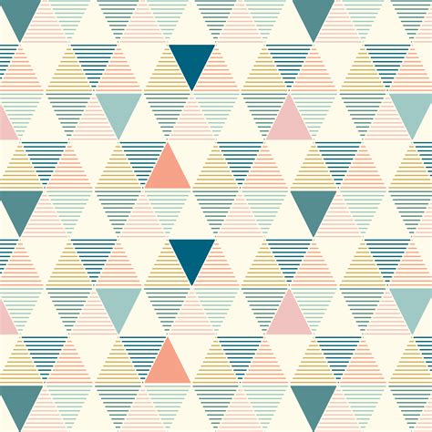 Geometric Colorful Line Triangles Seamless Pattern 1255606 Vector Art