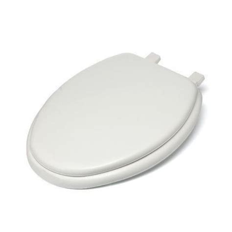 White Soft Padded Toilet Seat Cushioned Elongated Cover Bathroom