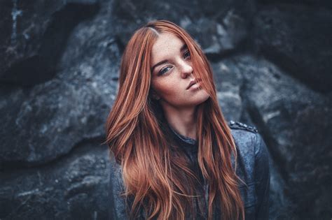 Women Redhead Face Portrait Wallpaper Coolwallpapers Me