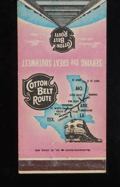 1950s Cotton Belt Route Serving The Great Southwest Diesel Train St
