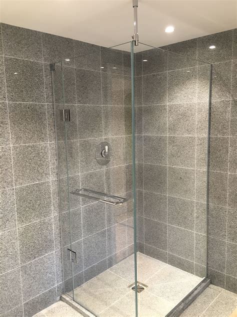 Frameless 2 Sided Shower Enclosure In Low Iron Glass With Anti