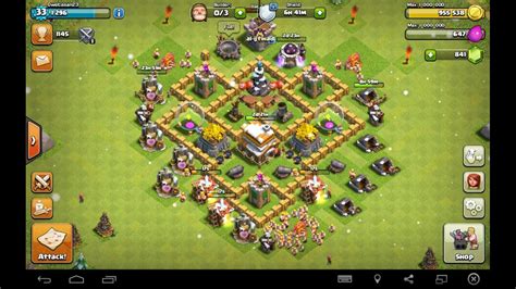 Clash Of Clans Town Hall 5 Best Defense Base Perfect Youtube