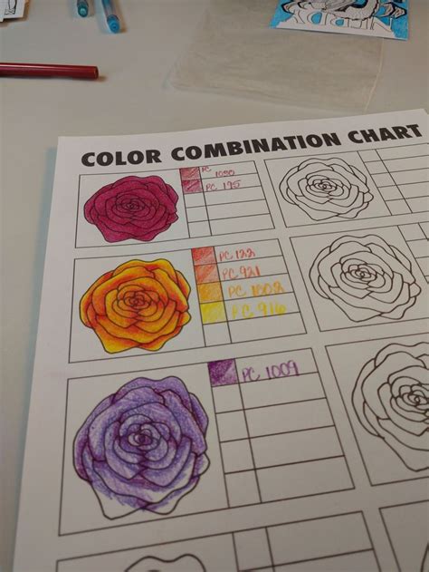 Free Color Combination Chart Sarah Renae Clark Coloring Book Artist