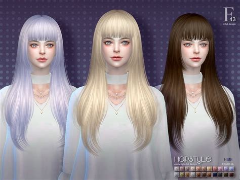 Sclub Ts4 Hair Hime N43 Sims 4 Mod Download Free