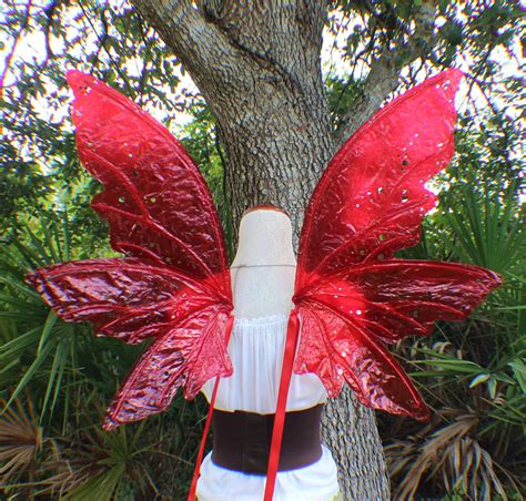 Custom Red 6 Wing Fairy Woodland Wings
