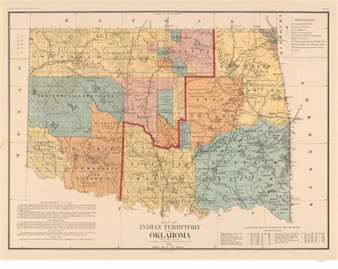 Oklahoma 1890 Us Bureau Of The Census Indian And Oklahoma Territory