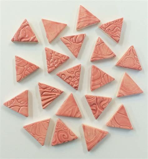 Pink Mosaic Triangle Ceramic Tiles Ceramic Tiles Mosaic Handmade Tiles