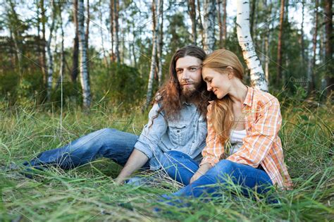 Couple In The Forest High Quality People Images ~ Creative Market