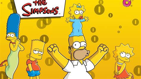 Bart Simpson In Yellow Background With Baby Sitting On Head 4k Hd