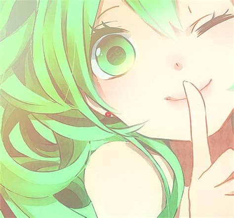 Well there are a lot of characters with green hair since any hair color for that matter is not at all uncommon in anime world. anime, anime girl, girl, green - image #520380 on Favim.com