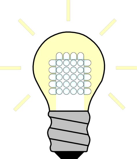 Light Bulb Led On Clip Art At Vector Clip Art