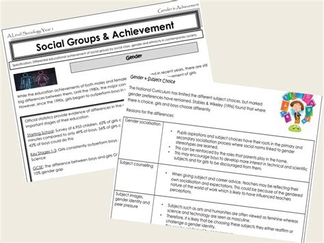 Aqa Sociology Year 1 Education Gender And Achievement Teaching Resources