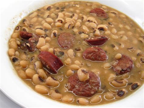Smoked Sausage And Black Eyed Peas With Collard Greens In Crock Pot