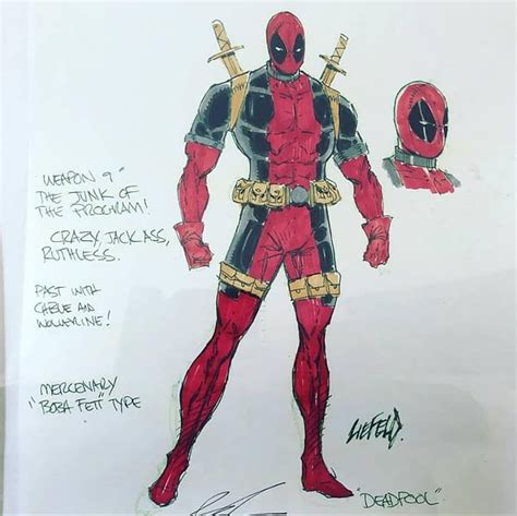 Rob Liefeld Posts Original Designs For Deadpool And That He Was