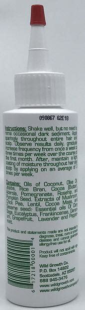 Wild growth hair oils are a must as with time people realized the ancient ingredients to hair growth, which these oils may contain. Wild Growth Oil Moisturizer Hair Regrowth 4 oz ...