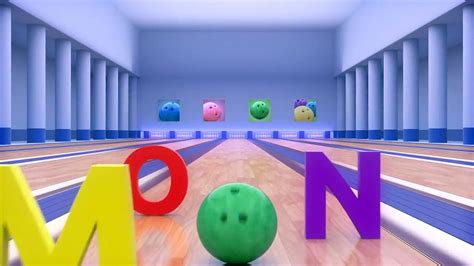 Binkie Tv Funny Bowling Balls 3d Colors For Kids Learn Alphabet Abc