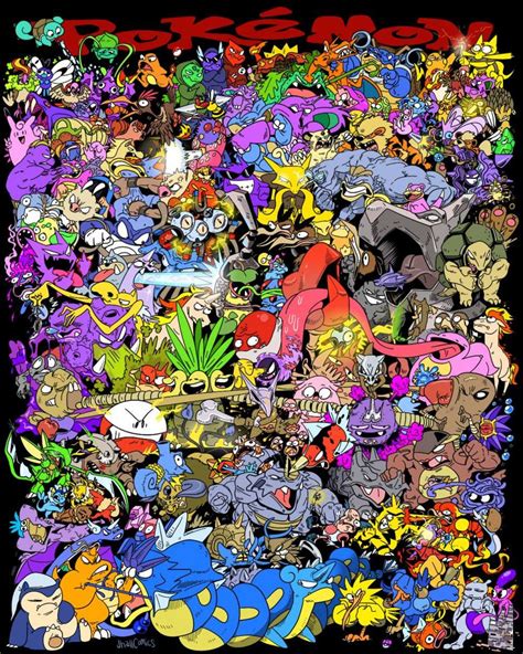 All 151 Original Pokemon Battle In Poster Art — Geektyrant Original Pokemon 151 Pokemon