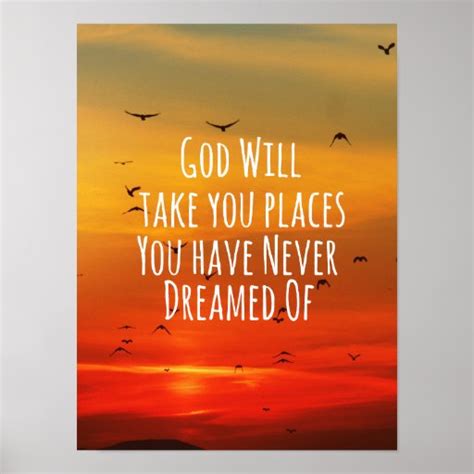 Inspirational Christian Quote God Will Poster Zazzle