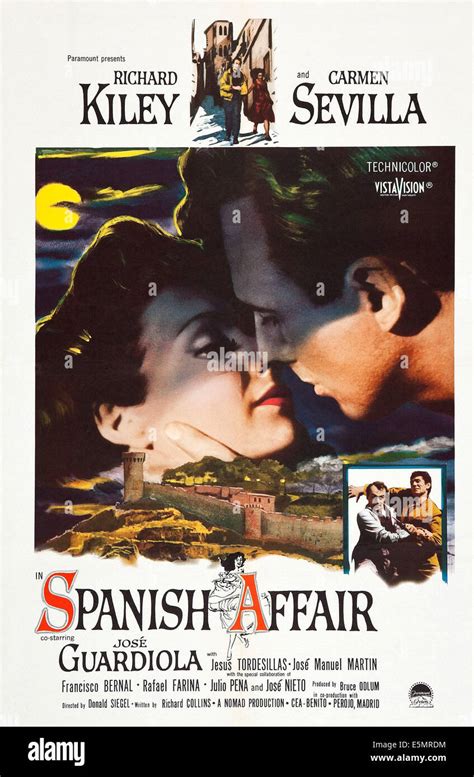 Spanish Affair Us Poster Art Carmen Sevilla Richard Kiley 1957