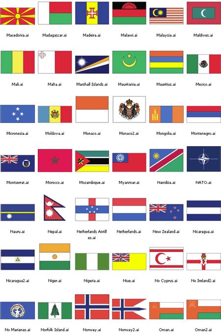 Free Vector Clips World Flags In Adobe Illustrator Format Flags Of