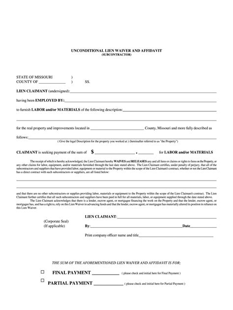 Lien Waiver Fill Out Sign Online Dochub