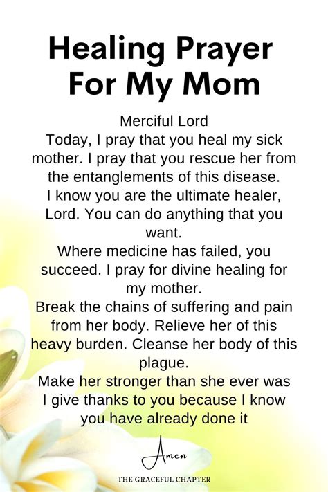Healing Prayer For My Mom Prayers For Healing Prayers For My Mother