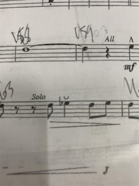 Drinks are not included in lunch and dinner. What does that half circle notation mean? Its for trumpet ...