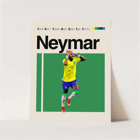 messi ronaldo mbappé neymar poster world cup art soccer etsy uk